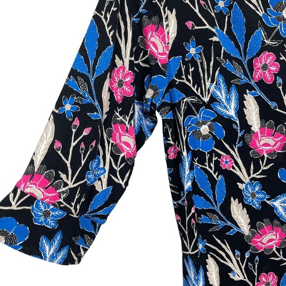 Hatley Women 3/4 Sleeve Stretch Crew Neck Floral Dress Size M - Picture 6 of 6